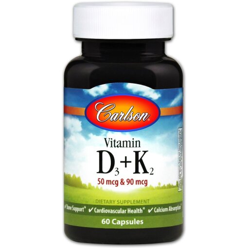 Carlson Labs - Vitamin D3 + K2 - 60 caps