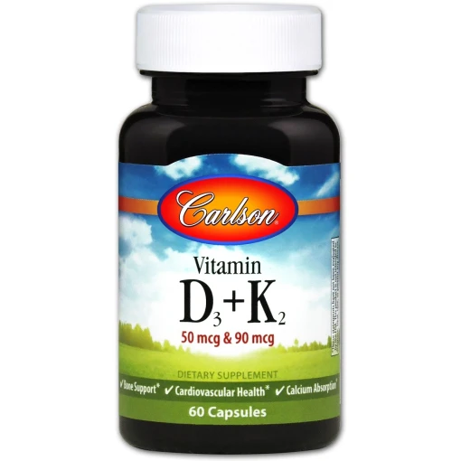 Carlson Labs - Vitamin D3 + K2 - 60 caps
