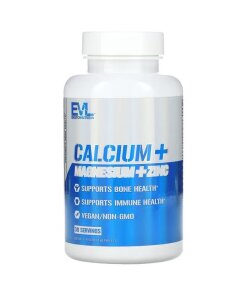 EVLution Nutrition - Calcium + Magnesium + Zinc - 60 tablets