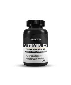 Efectiv Nutrition - Vitamin D3 with Vitamin K2 - 60 caps
