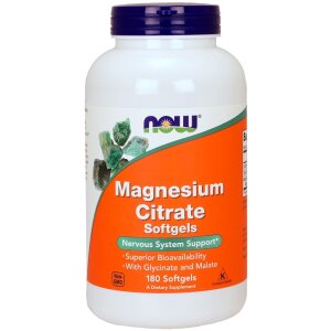 NOW Foods - Magnesium Citrate Softgels - 180 softgels