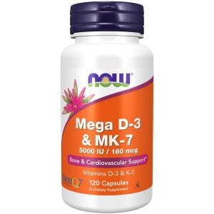 NOW Foods - Mega D-3 & MK-7 - 120 caps