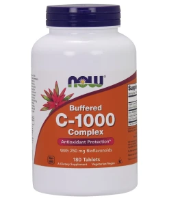 NOW Foods - Vitamin C-1000 Complex - Buffered with 250mg Bioflavonoids - 180 tabs
