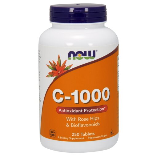 NOW Foods - Vitamin C-1000 with Rose Hips & Bioflavonoids - 250 tablets
