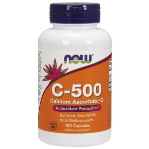 NOW Foods - Vitamin C-500 Calcium Ascorbate-C - 100 caps
