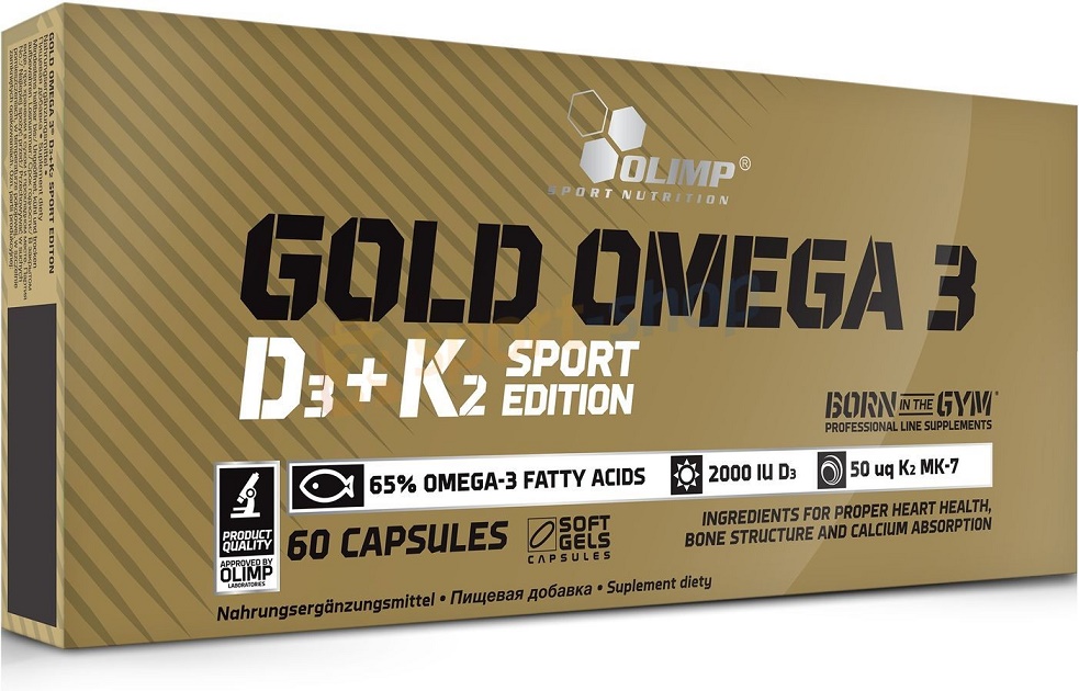Olimp Nutrition - Gold Omega 3 D3 + K2 Sport Edition - 60 caps