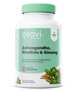 Osavi - Ashwagandha + Rhodiola & Ginseng - 120 vegan capsules