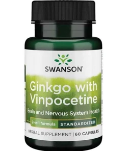 Swanson - Ginkgo with Vinpocetine Standardized - 60 caps