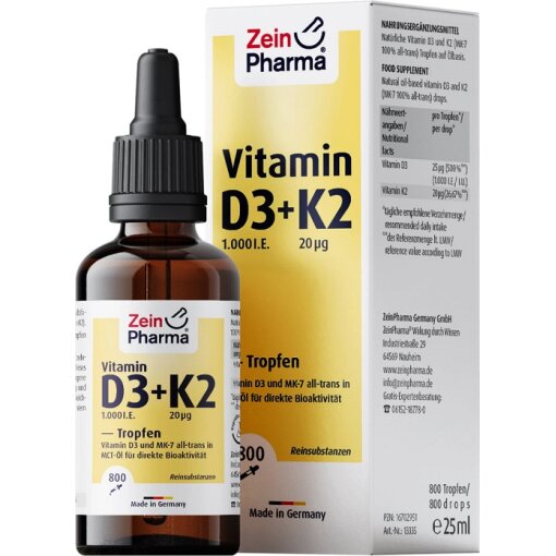 Zein Pharma - Vitamin D3 + K2 - 25 ml.