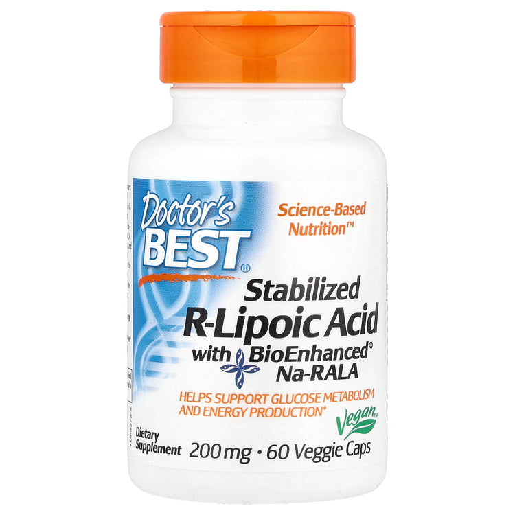 Doctor's Best Stabilized R-Lipoic Acid with BioEnhanced Na-RALA