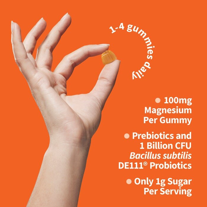 Garden of Life - Magnez z prebiotykami i probiotykami w żelkach, smak kremu pomarańczowego, 60 sztuk - obrazek 3