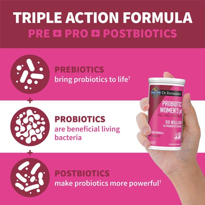Garden of Life - Probiotyki dla Kobiet Dr. Formulated, pH, 30 kapsułek - obrazek 5