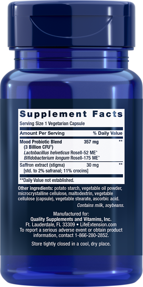 Life Extension - Florassist, poprawa nastroju, 30 kapsułek - obrazek 2