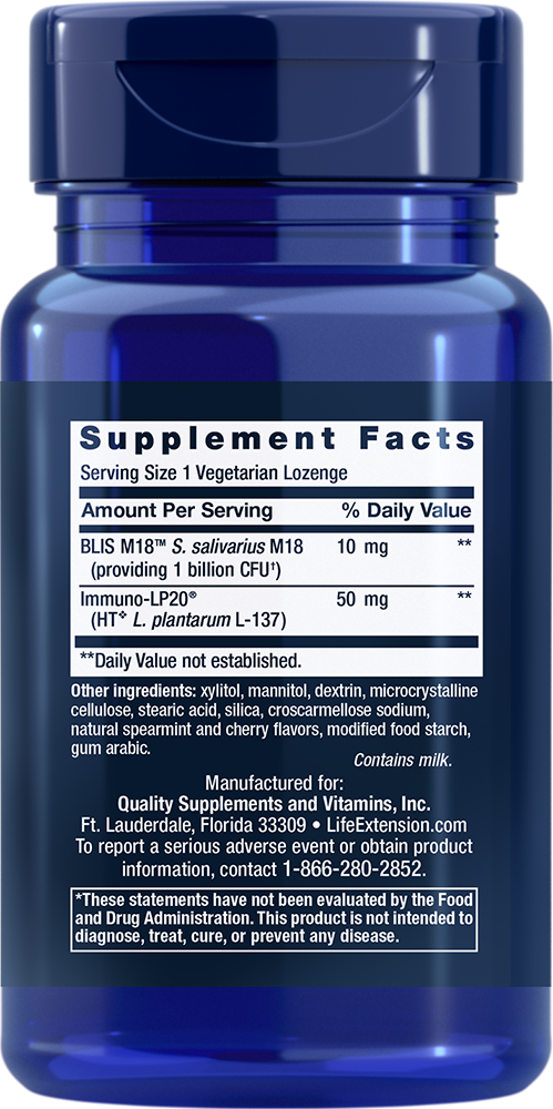 Life Extension - Florassist, Higiena Jamy Ustnej, 30 wegetariańskich pastylek do ssania - obrazek 2