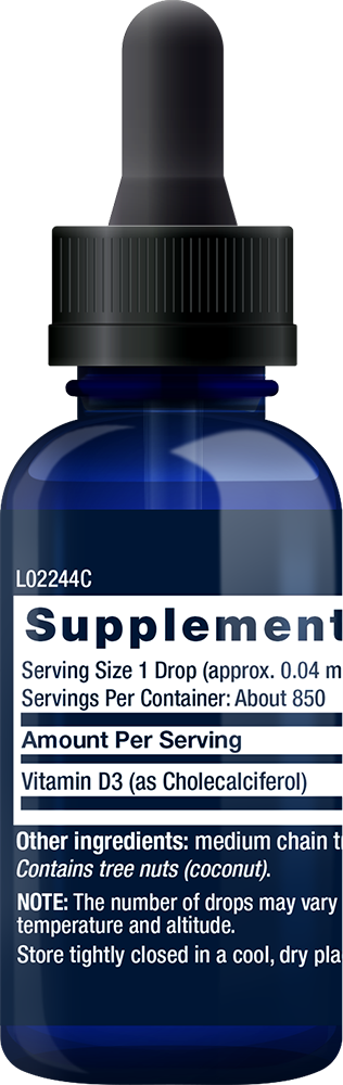 Life Extension - Płynna witamina D3, 50 mcg (miętowa) - 29 ml - obrazek 2