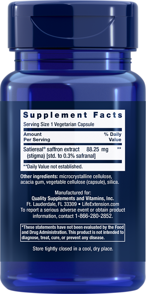 Life Extension - Zoptymalizowany Szafran, 60 kapsułek roślinnych - obrazek 2