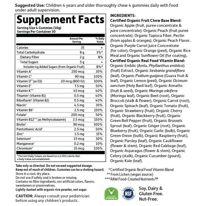 Garden of Life - Mykind, Wielosmakowe Witaminowe Żelki dla Dzieci, 120 sztuk - obrazek 2