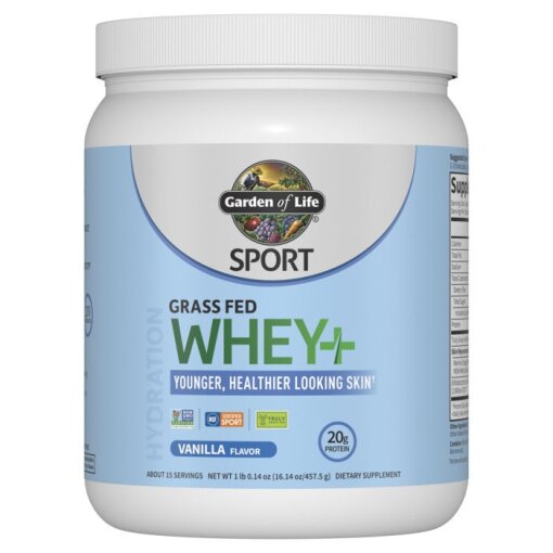 Eco Supplements - Sport Grass Fed Whey+ Skin Protein Powder - Vanilla