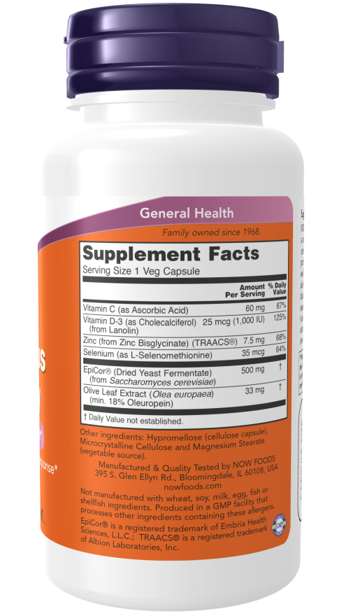 NOW Foods - EpiCor Plus, wspomaganie odporności, 60 kapsułek vege - obrazek 2