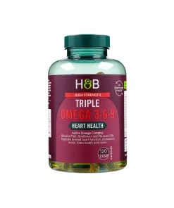 Holland & BarrettHigh Strength Triple Omega 3-6-9 120 Capsules(459)Heart HealthEveryday HealthEye HealthBrain Health+2