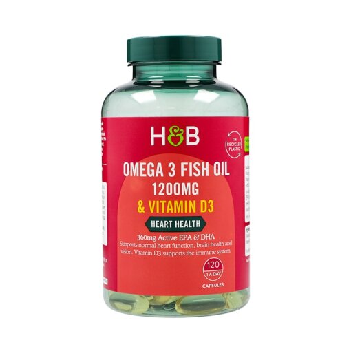 Holland & BarrettOmega 3 Fish Oil + D3 1200mg 120 Capsules(184)Heart HealthEveryday Health