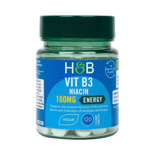 Holland & BarrettVitamin B3 + Niacin 100mg 120 Tablets(57)EnergyBrain Health