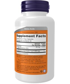 NOW Foods - L-Methionin, 500 mg - 100 kapsler