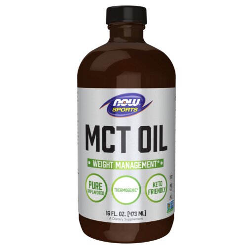 MCT Oil Liquid in Glass Bottle