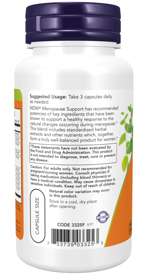 NOW - Wsparcie dla Kobiet w Menopauzie, 90 kapsułek roślinnych - obrazek 3
