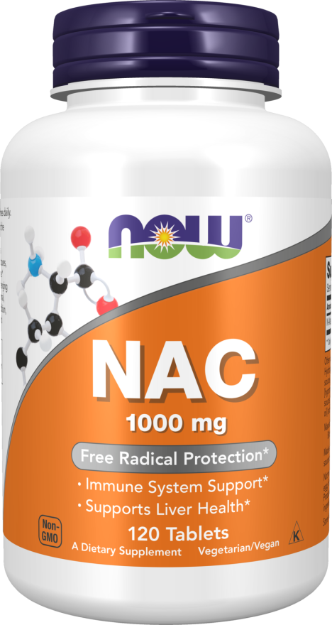 NOW - NAC, 1000 mg - 120 tabletek - obrazek 4
