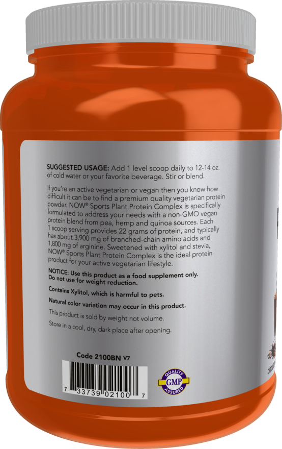 NOW - Kompleks Białka Roślinnego, Mocha Czekoladowa, 907g - obrazek 3