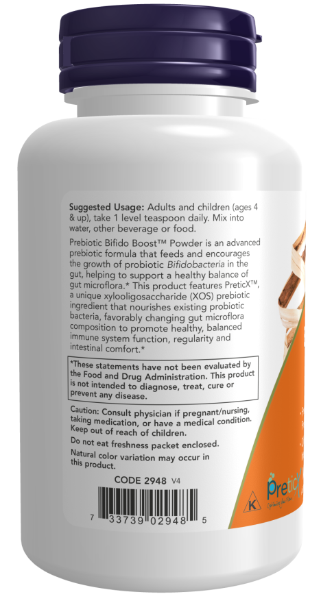 NOW - Proszek Prebiotyczny Bifido Boost, 85g - obrazek 3