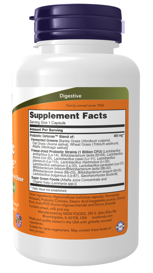 NOW - Probiotyk Defense, 90 kapsułek roślinnych - obrazek 2