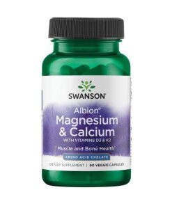 SWANSON Albion Chelat Magnezu i Wapnia z D-3 i K-2
