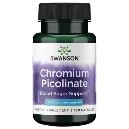 SWANSON Chrom pikolinian 200mcg 100kaps