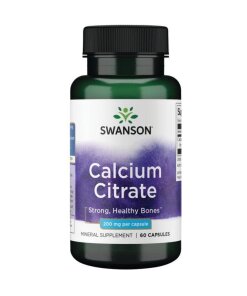 SWANSON Cytrynian wapnia 200mg 60 kaps
