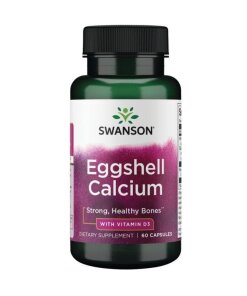 SWANSON Eggshell calcium + Vitamin D-3 60 kaps