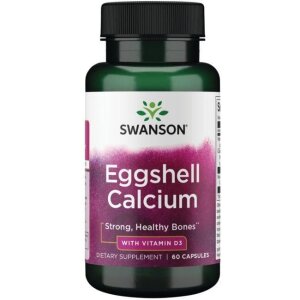 SWANSON Eggshell calcium + Vitamin D-3 60 kaps