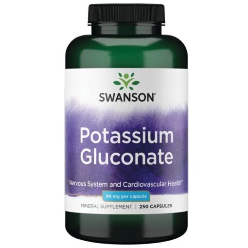 SWANSON Glukonian Potasu 99mg 250 kaps