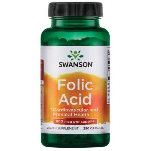 SWANSON Kwas foliowy 800mcg 250kaps