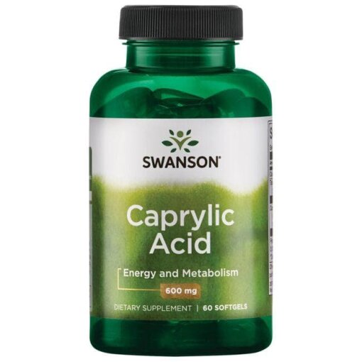 SWANSON Kwas kaprylowy 600mg 60 kaps
