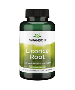 SWANSON Licorice ( Lukrecja) 450mg 100caps