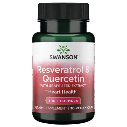 SWANSON Resweratrol + Quercetin/Grape seed 30vcaps