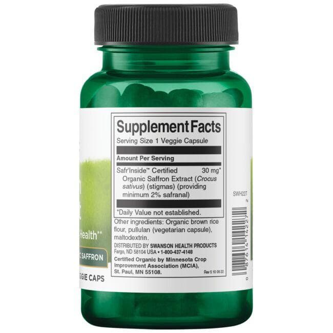 Swanson - Ekstrakt z szafranu, 60 kapsułek vege - obrazek 2