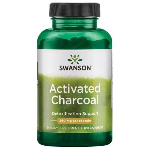 SWANSON Wêgiel drzewny aktywny 260mg 120