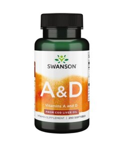SWANSON Witamina A + D 250sgels