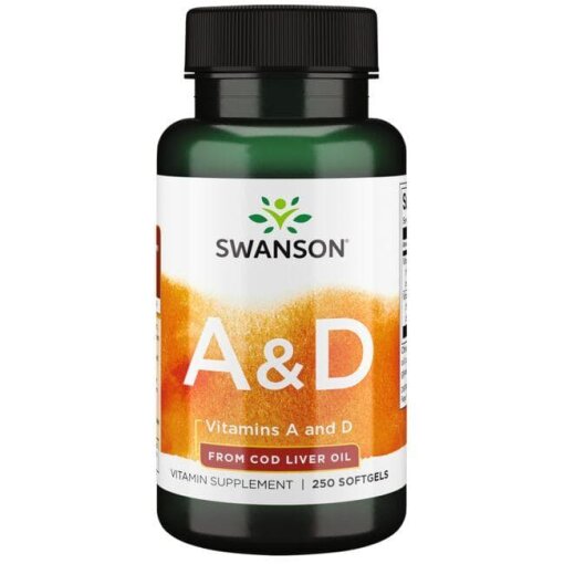 SWANSON Witamina A + D 250sgels