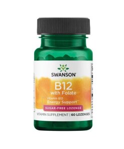 SWANSON Witamina B-12 + kw.foliowy 60 tabs.
