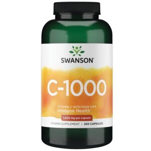 SWANSON Witamina C1000 + dzika ró¿a 250 kaps