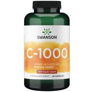 SWANSON Witamina C1000 + dzika ró¿a 90 kaps
